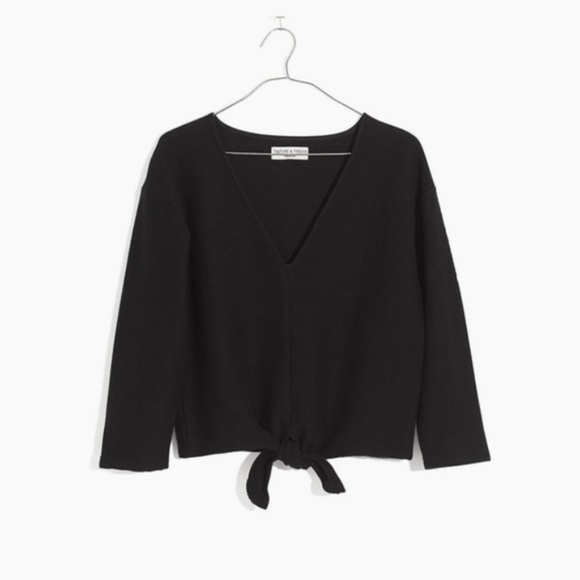 NWT Madewell Plus Long Sleeve Tie Front Top 3X - Picture 5 of 5